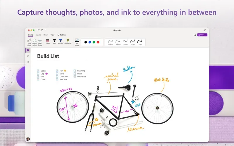 Ảnh chụp màn hình của Microsoft OneNote