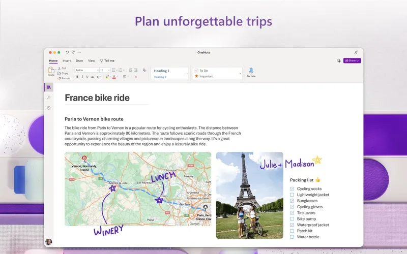 Ảnh chụp màn hình của Microsoft OneNote