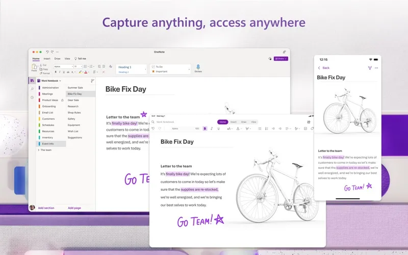 Ảnh chụp màn hình của Microsoft OneNote