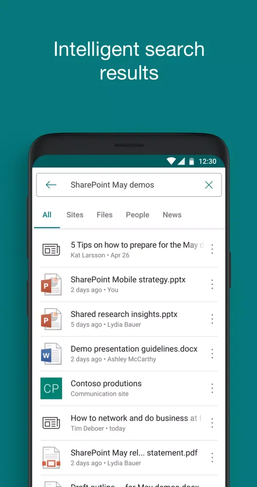 Microsoft SharePoint स्क्रीनशॉट