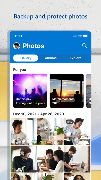 Capturas de pantalla de Microsoft OneDrive