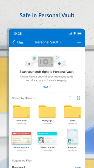 Capturas de pantalla de Microsoft OneDrive