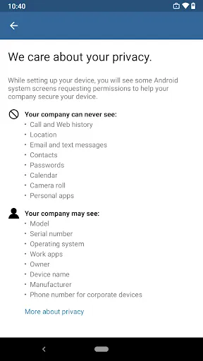 Screenshot di Intune Company Portal