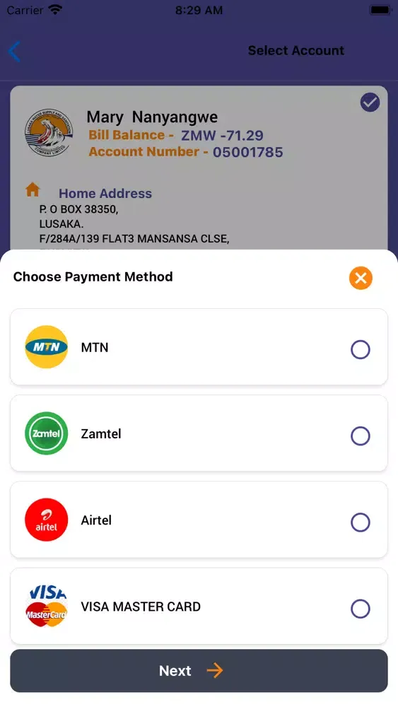 Screenshot di Lusaka Water Supply App