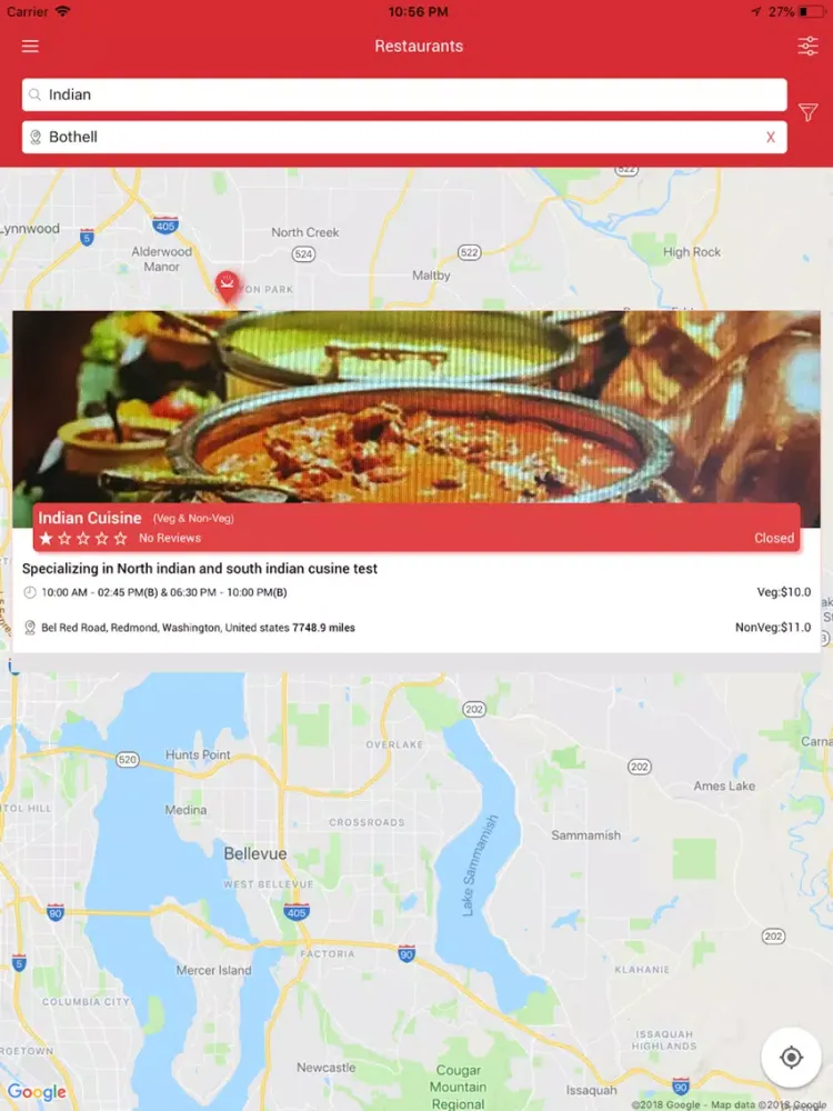Tangkapan layar Katoree-All about Desi Buffet iPad 