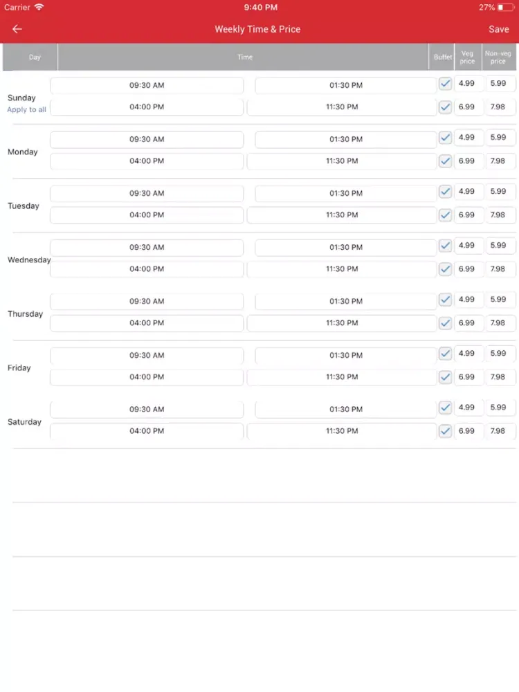 Katoree Maker 4 Indian Buffet iPad  Screenshots