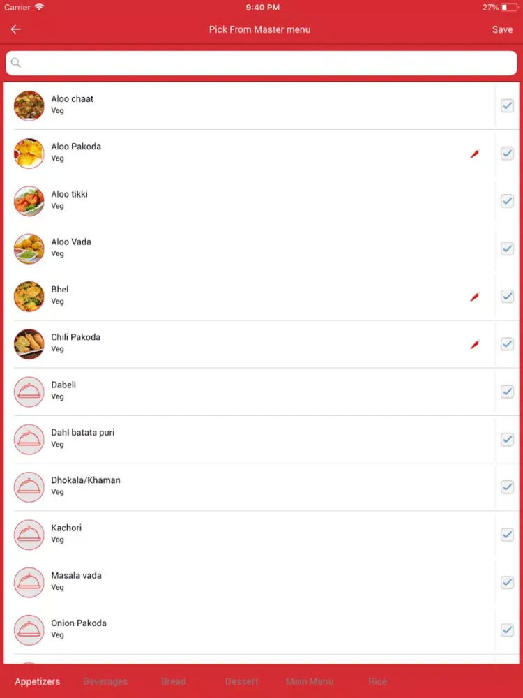 Katoree Maker 4 Indian Buffet iPad  Screenshots