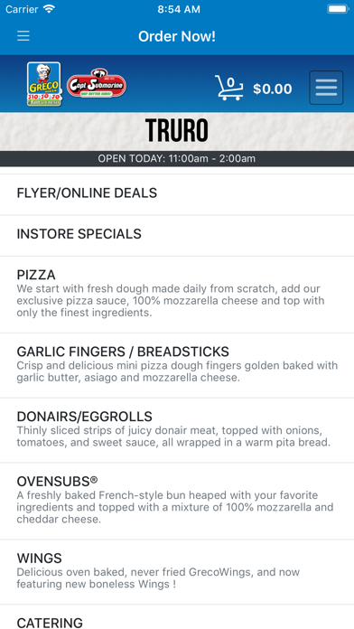 Captures d'écran de Greco Pizza