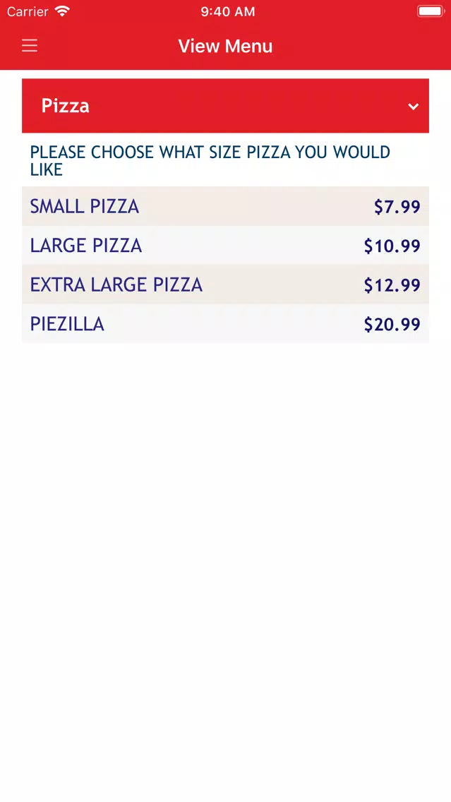 Zrzuty ekranu Five Star Pizza, Florida