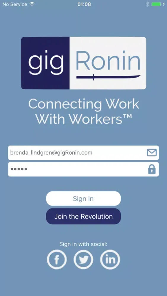 Captures d'écran de gigRonin Worker App
