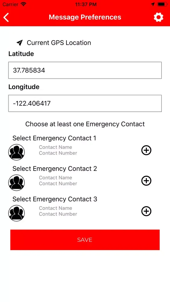 Here I Am - Emergency App Screenshots