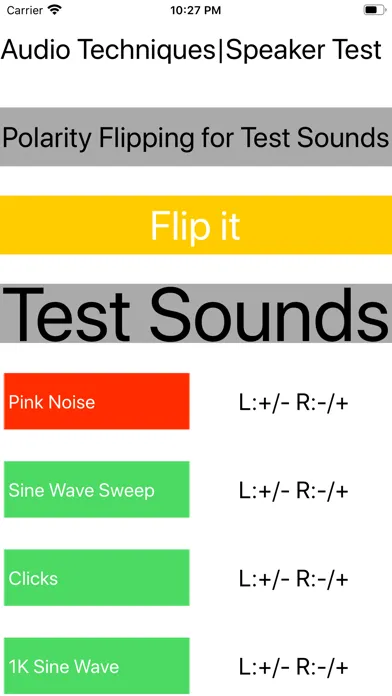 Screenshot di Audio Techniques|Speaker Test