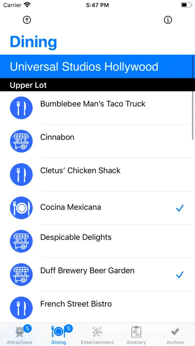 ThemePark Checklist: Hollywood スクリーンショット