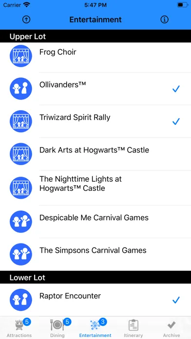 ThemePark Checklist: Hollywood スクリーンショット