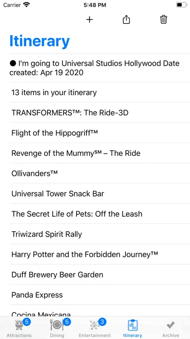 ThemePark Checklist: Hollywood スクリーンショット