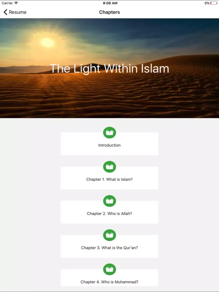 Ảnh chụp màn hình của The light within islam iPad 