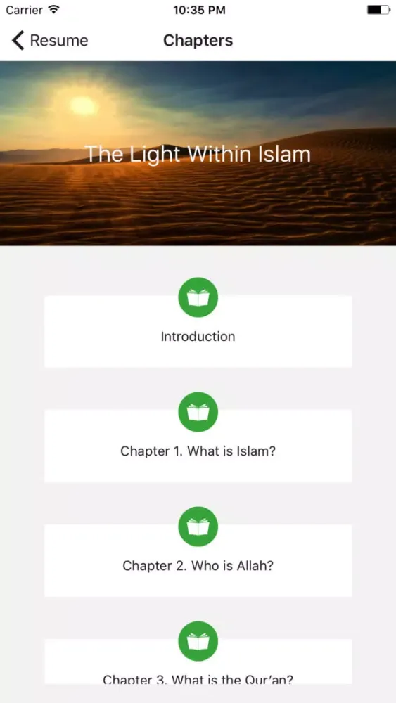 Ảnh chụp màn hình của The light within islam