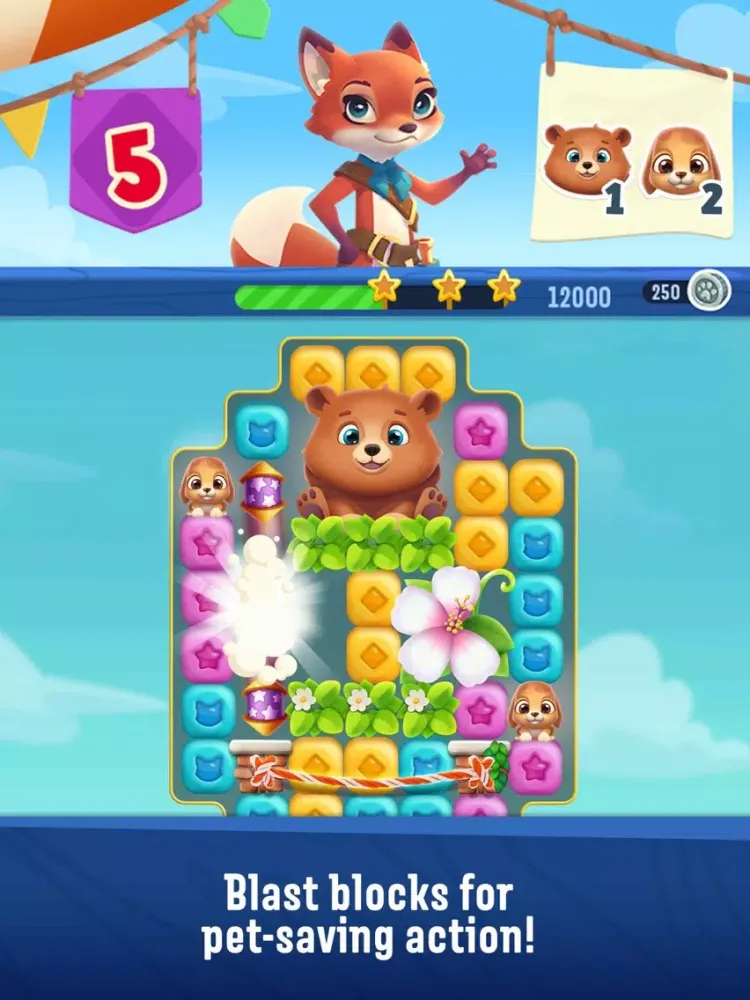 ภาพหน้าจอของ Pet Rescue Puzzle Saga iPad 