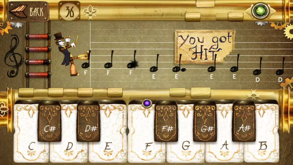 Ảnh chụp màn hình của Note Fighter Free - Play along to sheet music