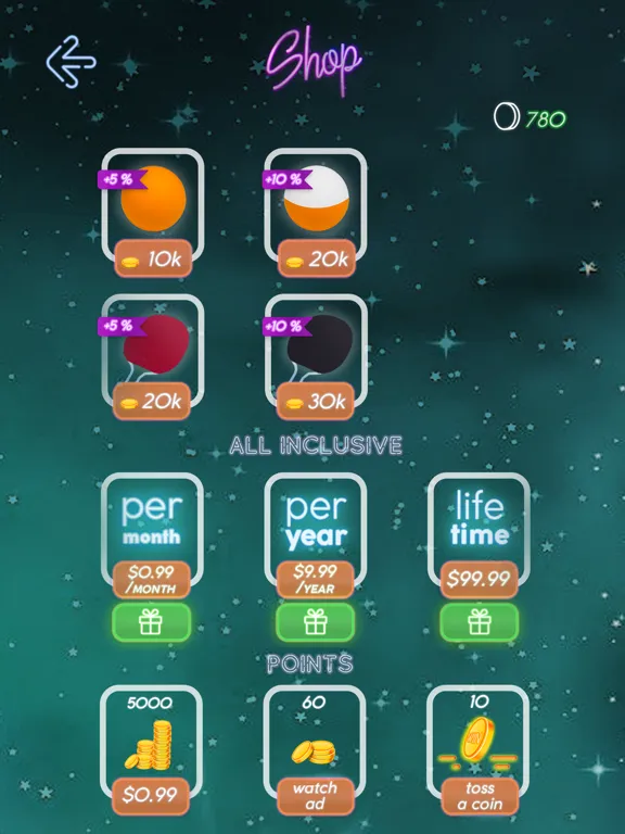 Racket.games iPad 스크린샷