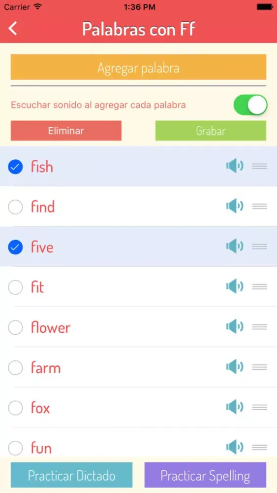 Ảnh chụp màn hình của Mi Dictado