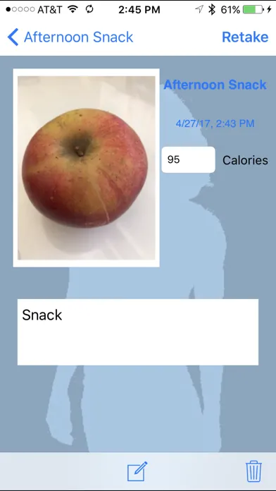 ภาพหน้าจอของ Diet Tracker Lite