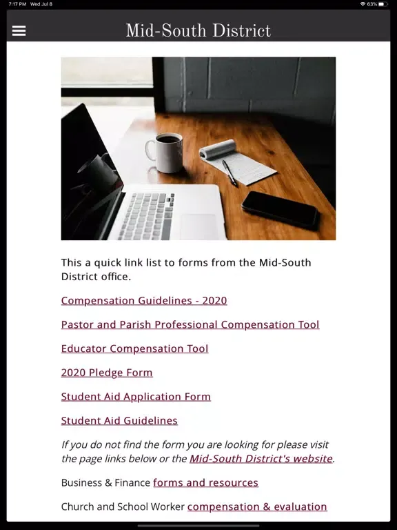 Screenshot di Mid-South District of LCMS iPad 