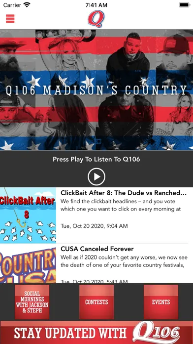 Tangkapan skrin Q106 - Madison's Country
