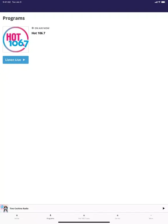 Hot 106.7 iPad  스크린샷