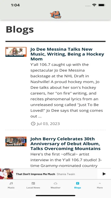 Y'all 106.7 Screenshots