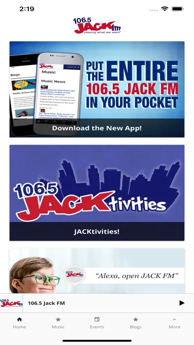 Capturas de pantalla de Jack 106.5 FM WVFM