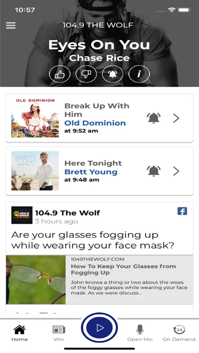 Tangkapan skrin 104.9 The Wolf