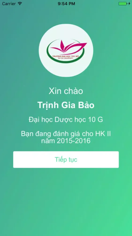 Đánh giá giảng viên ĐH Tây Đô應用截圖