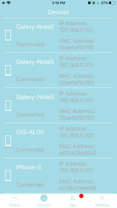 Captures d'écran de D-Link MiFi Application