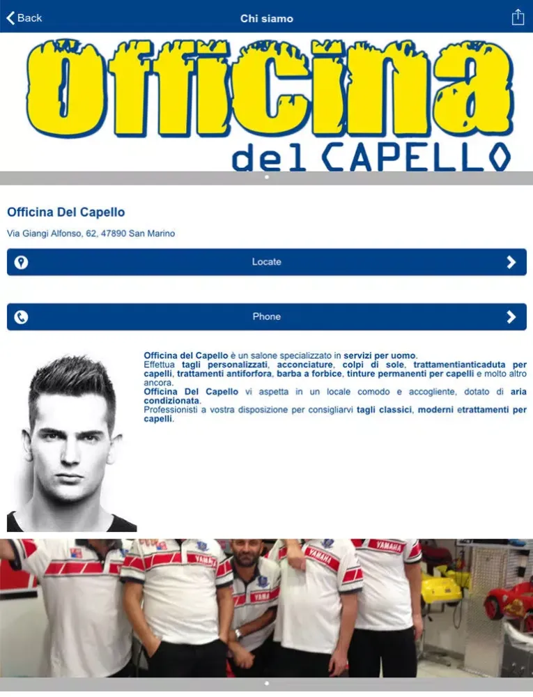 Officina del Capello iPad  Screenshots