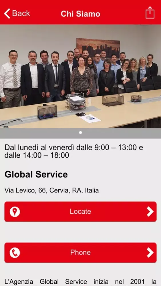Global Service Screenshots