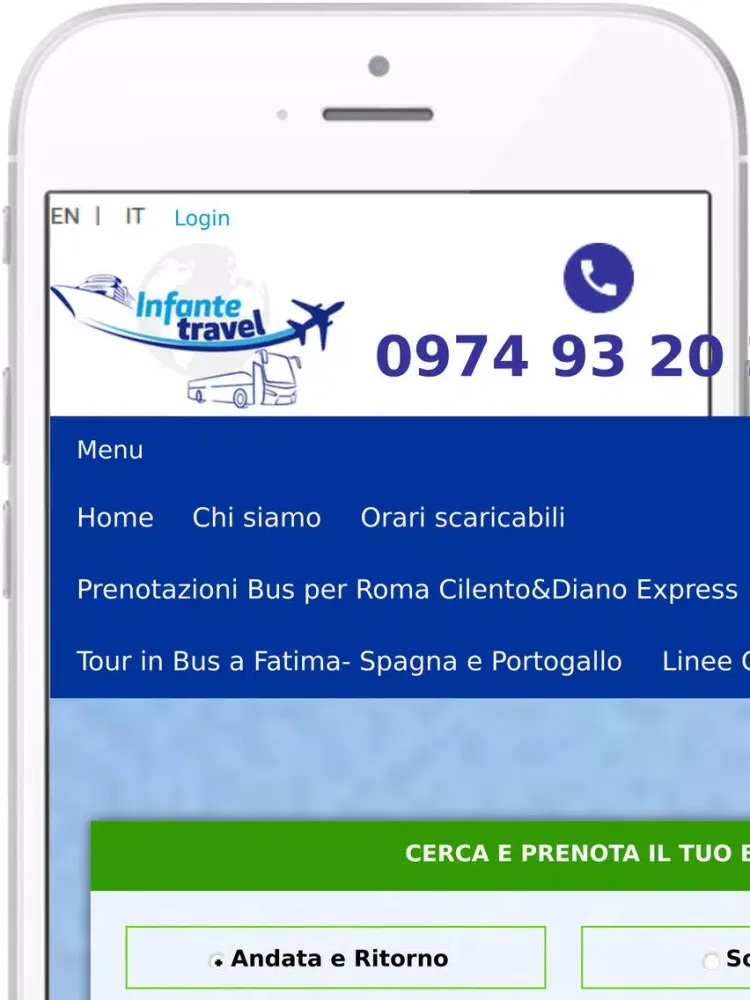 Tangkapan layar Infante Viaggi iPad 