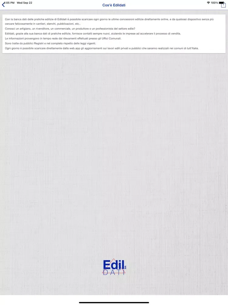 SEGNALA EDILDATI iPad  স্ক্রিনশট