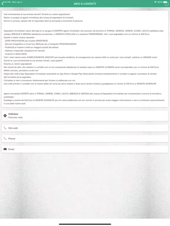 SEGNALATORI IMMOBILIARI iPad 应用截图
