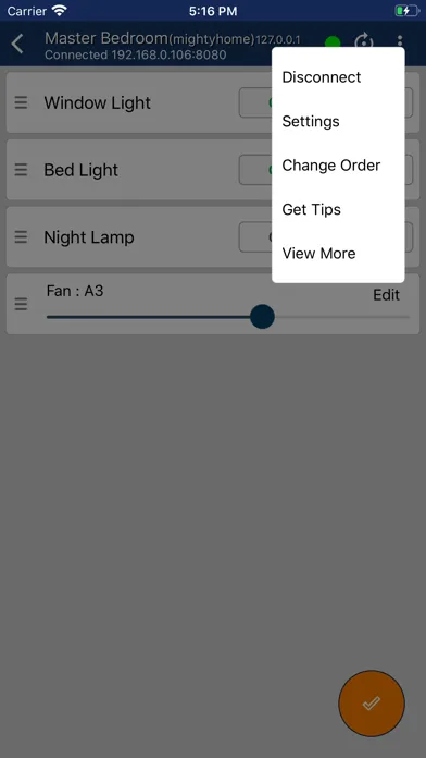 Screenshot di WiFi Home Automation