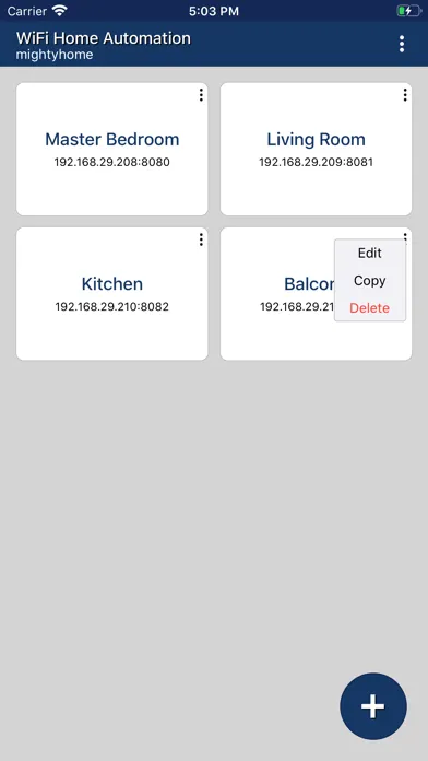 Screenshot di WiFi Home Automation