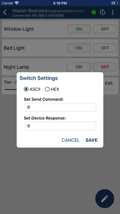 Screenshot di WiFi Home Automation