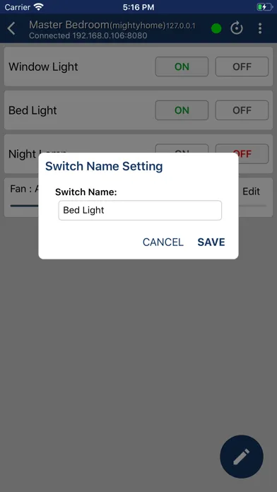 Screenshot di WiFi Home Automation
