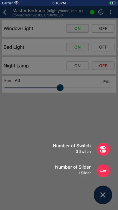 Screenshot di WiFi Home Automation