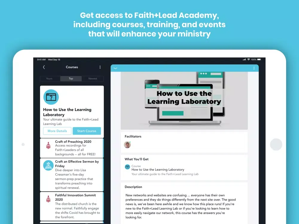 Faith+Lead iPad  Ekran Görüntüleri