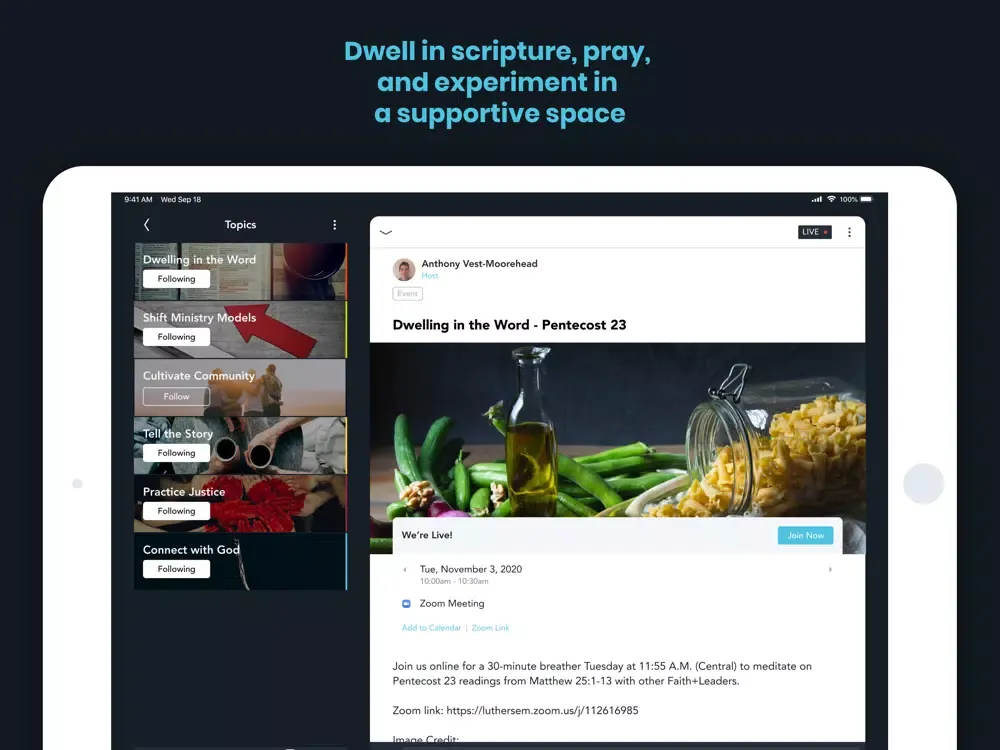 Faith+Lead iPad  Ekran Görüntüleri