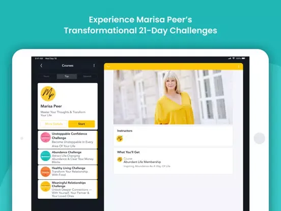 Marisa Peer iPad  Screenshots