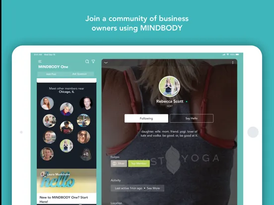 MINDBODY One iPad  স্ক্রিনশট