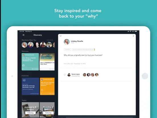MINDBODY One iPad  স্ক্রিনশট