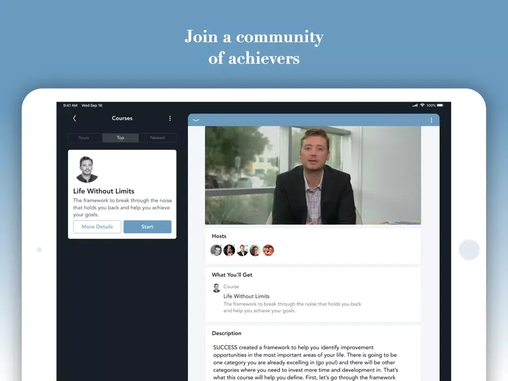 تصاویر SUCCESS Achievers Community iPad 
